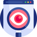 ui,security,miscellaneous,magnifying glass,browser,eye,website,internet,web page,view,password,phishing,spyware,steal,stolen ok 