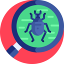 security,virus,bug,magnifying glass,search,loupe,antivirus,scan,malware ok 