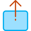 ui,export,signs,arrows,multimedia option,arrow,square ok 