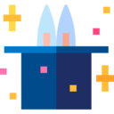 rabbit,hat,entertainment,birthday and party,animal,magic,magician,wand,disappear,magic hat,magic trick