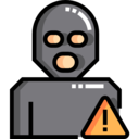 professions and jobs,user,social,signaling,warning,danger,avatars,thief,criminal,robber