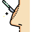 healthcare and medical,beauty,anatomy,operation,plastic surgery,nose,rhinoplasty,scalpel