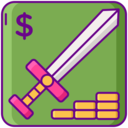 money,business and finance,payment,business,gaming,dollar symbol,items,prize,buying,accesory,videogame,sword,freemium,microtransactions