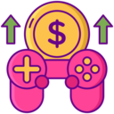 money,business and finance,business,arrows,marketing,gaming,game,game console,game controller,dollar symbol,up arrows,release,publishing,publisher