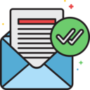 ui,interface,multimedia,mail,envelope,communications,email,check mark,message,read ok 