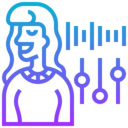 ui,woman,music and multimedia,avatar,sound,people,configuration,mixer,button,slider,media,equalizer,sound mixer,acoustics