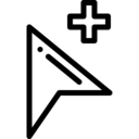 ui,interface,add,arrows,arrow,pointer,computer mouse,mouse,plus,point,plus sign