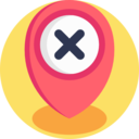 cross,interface,signs,cancel,pointer,maps and location,pin,placeholder,location,map,signal,gps,point