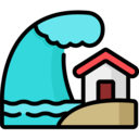 house,home,weather,nature,buildings,disaster,wave,tsunami
