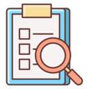 magnifying glass,files and folders,search,clipboard,loupe,notepad,survey