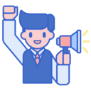 man,professions and jobs,megaphone,boy,profession,bow tie,advocacy,promoter ok 