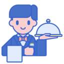 man,professions and jobs,boy,chef,food tray,headset,bow tie,banquet ok 