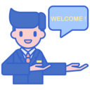 man,professions and jobs,person,male,worker,men,tie,welcome,usher ok 