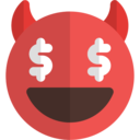 money,dollar,chat,messenger,emoji,smileys,emoticons,face,emoticon,devil,facial expression