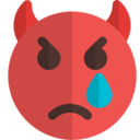 chat,social network,messenger,emoji,smileys,emoticons,face,emoticon,devil,cry,facial expression
