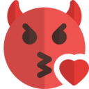 chat,social network,messenger,emoji,smileys,emoticons,face,emoticon,devil,kiss,facial expression