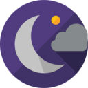 weather,nature,night,half moon,moon phase