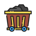 industry,buildings,working,cart,wagon,western,mine,mine cart,coal