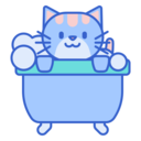 animals,medical,beauty,hygienic,cat,hygiene,clean,cleaning,bath,bathing,washing,holidays,bathroom,bathtub