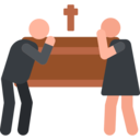 cultures,woman,man,people,humanpictos,death,funeral,coffin,burial,sorrow,grief