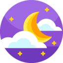 cloud,weather,meteorology,nature,stars,astronomy,moon,night,half moon,moon phase,clouds