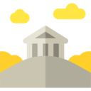 greece,cultures,architecture and city,landscape,nature,field,temple,clouds,mount,olympus