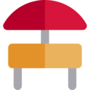 furniture and household,sun umbrella,rest area,table