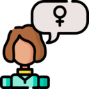 femenine,woman,symbol,user,communications,person,sign,female,talk,speech,chat bubble,empowerment,gender,feminism,feminist