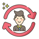exchange,arrows,user,rotate,schedule,work,worker,profession,circular arrows,rotation,remarketing