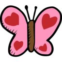 animals,insect,valentines day,butterfly,hearts,moths