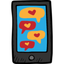 technology,smartphone,chat,heart,mobile phone,cellphone,message,valentines day,smartphones