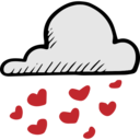 cloud,weather,valentines day,rain,hearts ok 