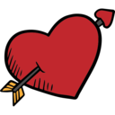 arrow,heart,love,valentines day,romantic,lovely,cupid,romanticism,cupid side view