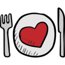 Tools and utensils,dish,plate,restaurant,knife,valentines day,cutlery,fork