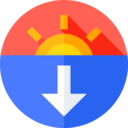 sun,beach,travel,arrow,weather,nature,down arrow,holidays,down,sunrise,sunset,sea,beach sunset