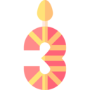 party,birthday and party,three,birthday,celebration,candle,number
