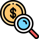 money,business and finance,dollar,business,ui,currency,cash,magnifying glass,search,loupe,bank,zoom,dollar symbol