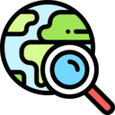 world,ui,magnifying glass,communications,internet,maps and location,planet earth,worldwide,search,location,Maps and Flags,world grid,searching