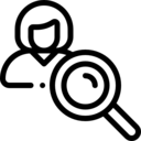 woman,magnifying glass,user,search,zoom,female user,searching