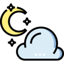 cloud,weather,meteorology,nature,stars,astronomy,moon,night,half moon,moon phases,moon phase,atmospheric