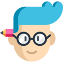 avatar,man,pencil,user,glasses,profile,young,art and design,boy,art,designer
