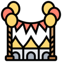 birthday and party,celebration,amusement park,garlands,ornaments,bunting,fairground,circus,fair