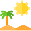 sun,beach,landscape,nature,palm tree