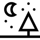 landscape,star,nature,moon,night,tree,pine