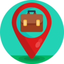 briefcase,maps and location,map pointer,map point,map location,workplace,localization,geolocalization,geolocation,geolocate,geolocator