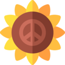 nature,botanical,shapes and symbols,blossom,petals,sunflower,pacifism,peace symbol
