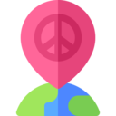 symbol,maps and location,map pointer,placeholder,location,peace,manifestation,peace sign,pacifism