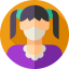 Avatars with medical masks icon 64x64