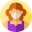 Avatars with medical masks icon 64x64
