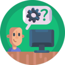 art and design,settings,desktop computer,technician,computer monitor,fixing problem